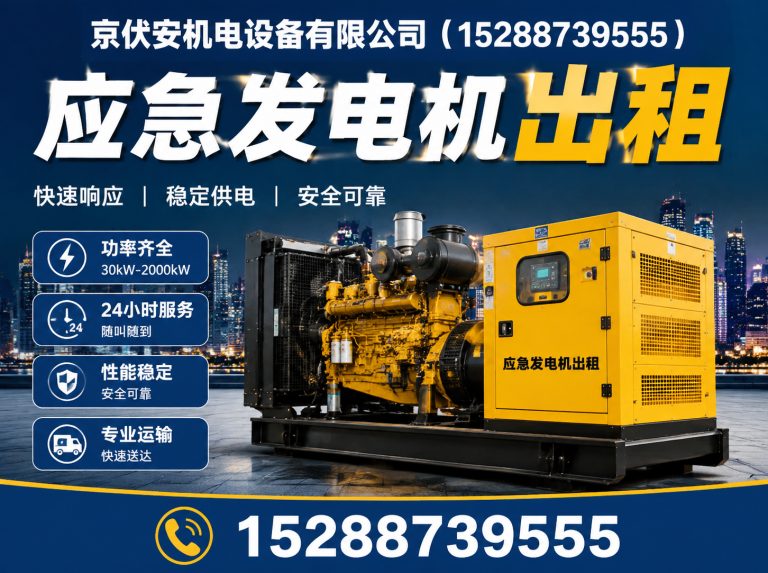 海口应急发电机出租展示图